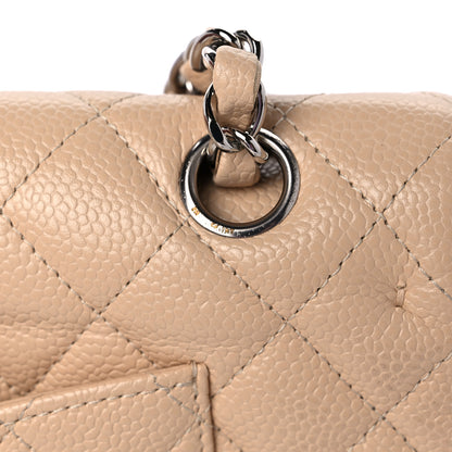 Chanel Caviar Quilted Medium Double Flap Beige 11 of 12