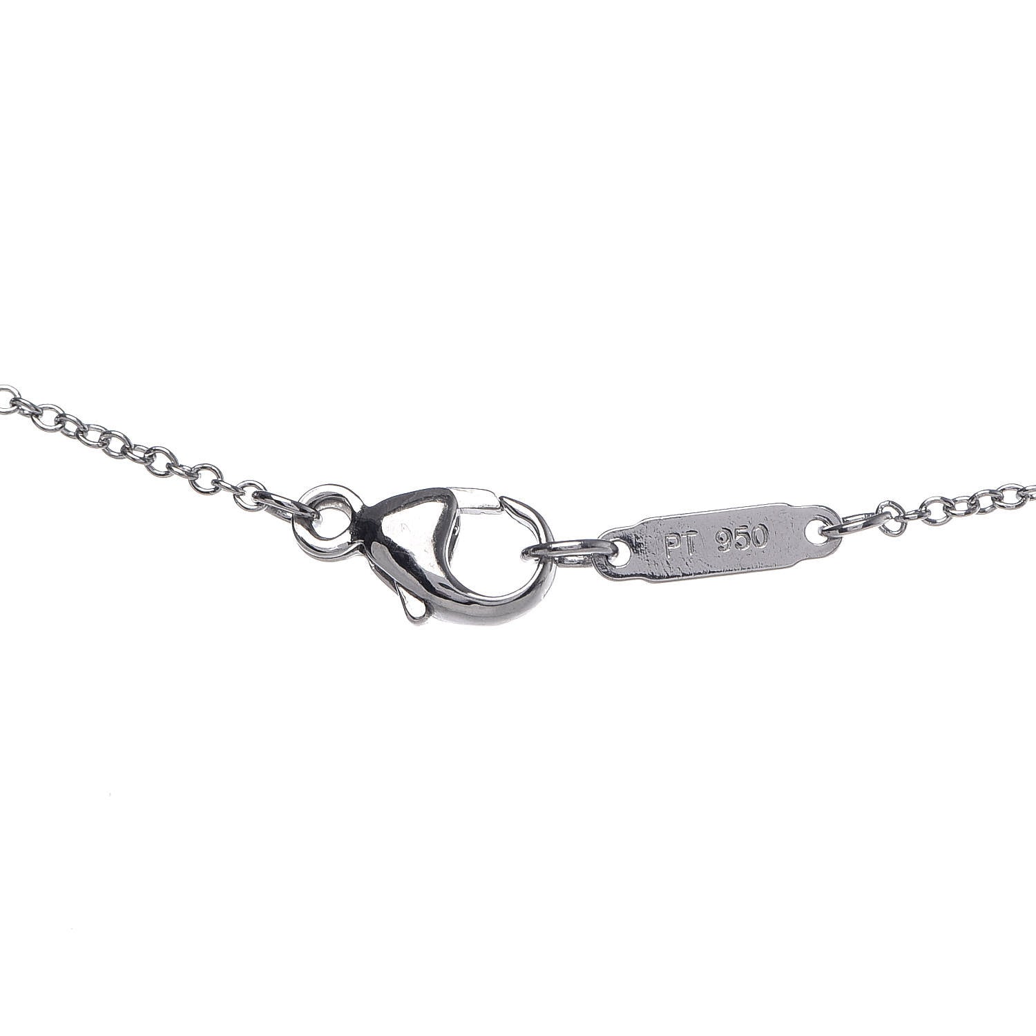 Tiffany Platinum Diamond 0.19ct Jazz Pendant Necklace 6 of 6