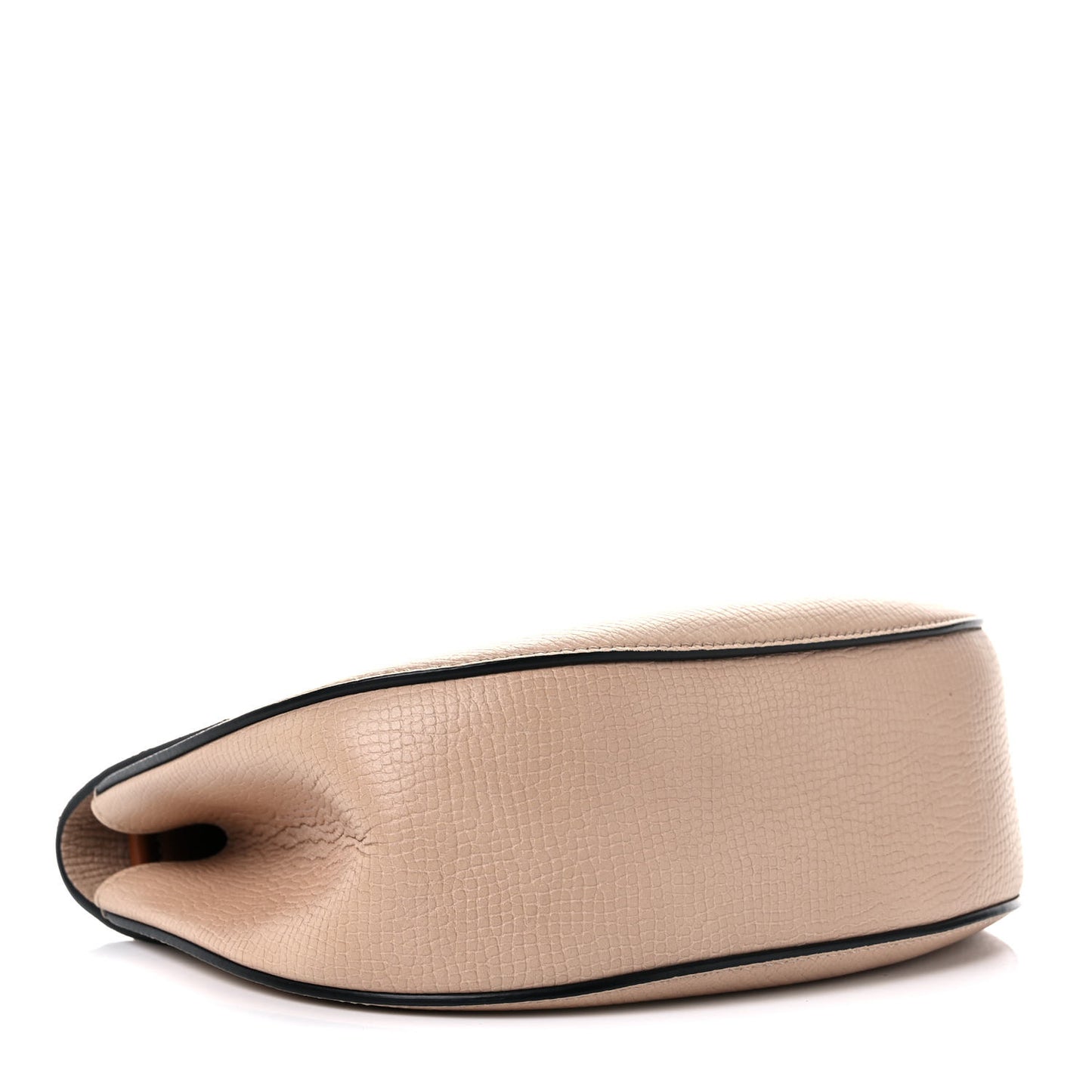 Grained Calfskin Lambskin Mini Bi-Color Drew Shoulder Bag Powder Beige Caramel