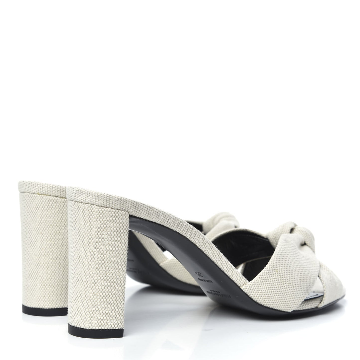 Canvas Bianca Mules 39 Pearl