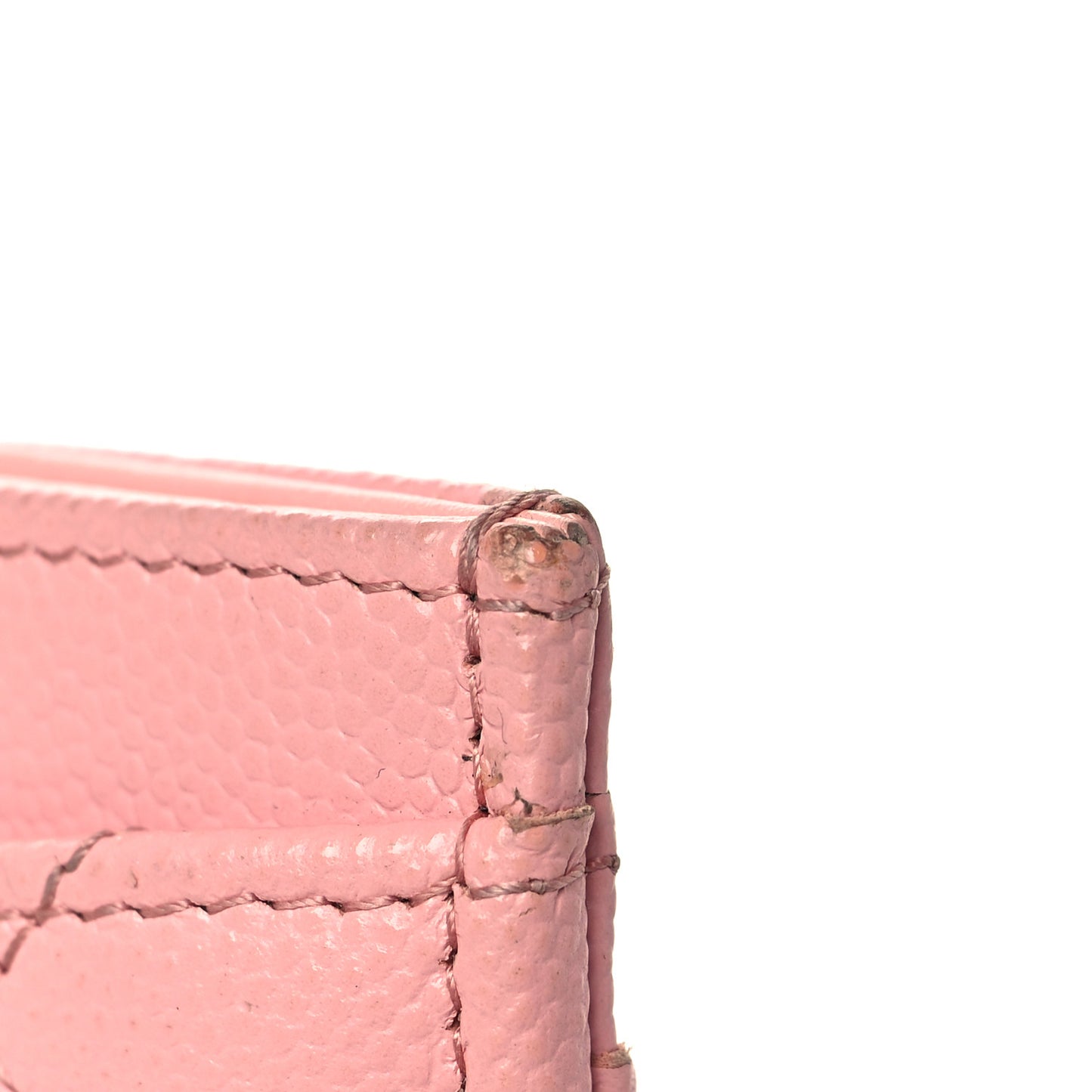 Caviar Quilted Card Holder Pink