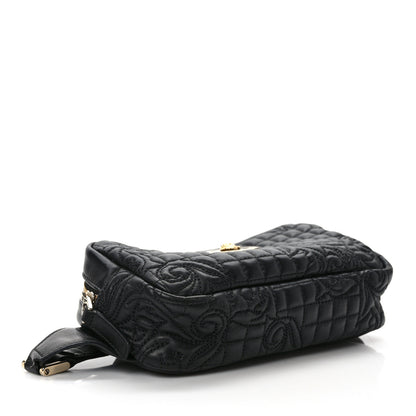 Versace Nappa Barocco Quilted Vanitas Medea Belt Bag Black 4 of 10
