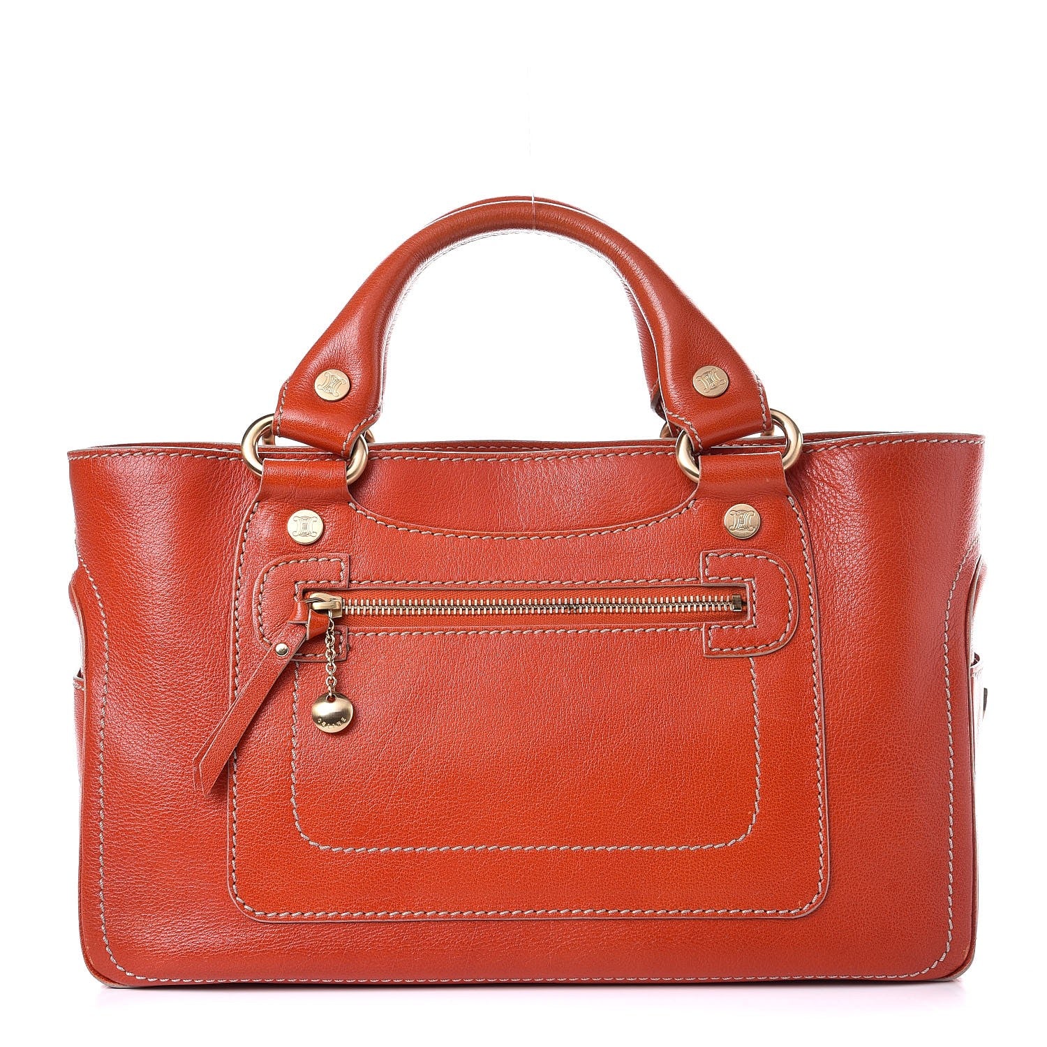 Celine Buffalo Boogie Satchel Vermillion 1 of 12