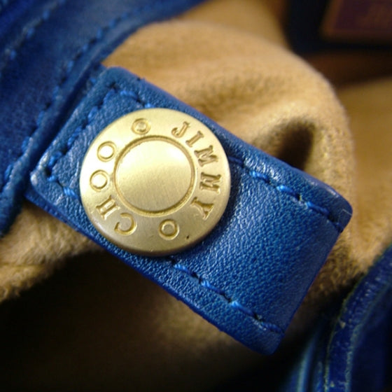 Leather Suede MAHALA Tote Purse Bag Blue