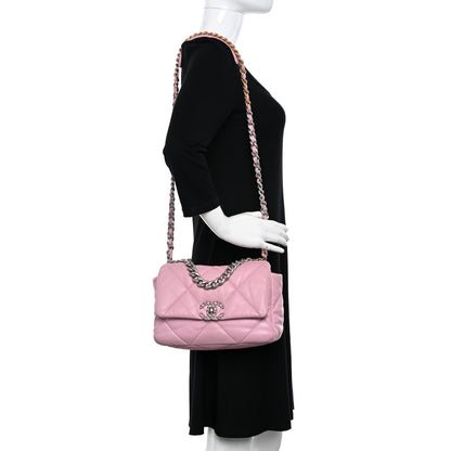Chanel Lambskin Quilted Medium Chanel 19 Flap Pink 2 of 17