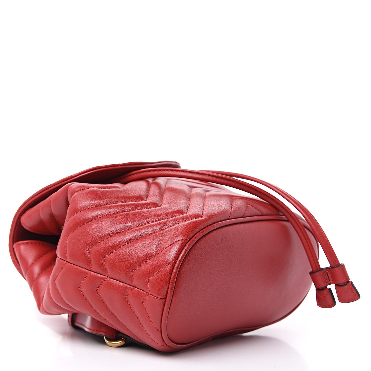 Calfskin Matelasse GG Marmont Flap Backpack Hibiscus Red