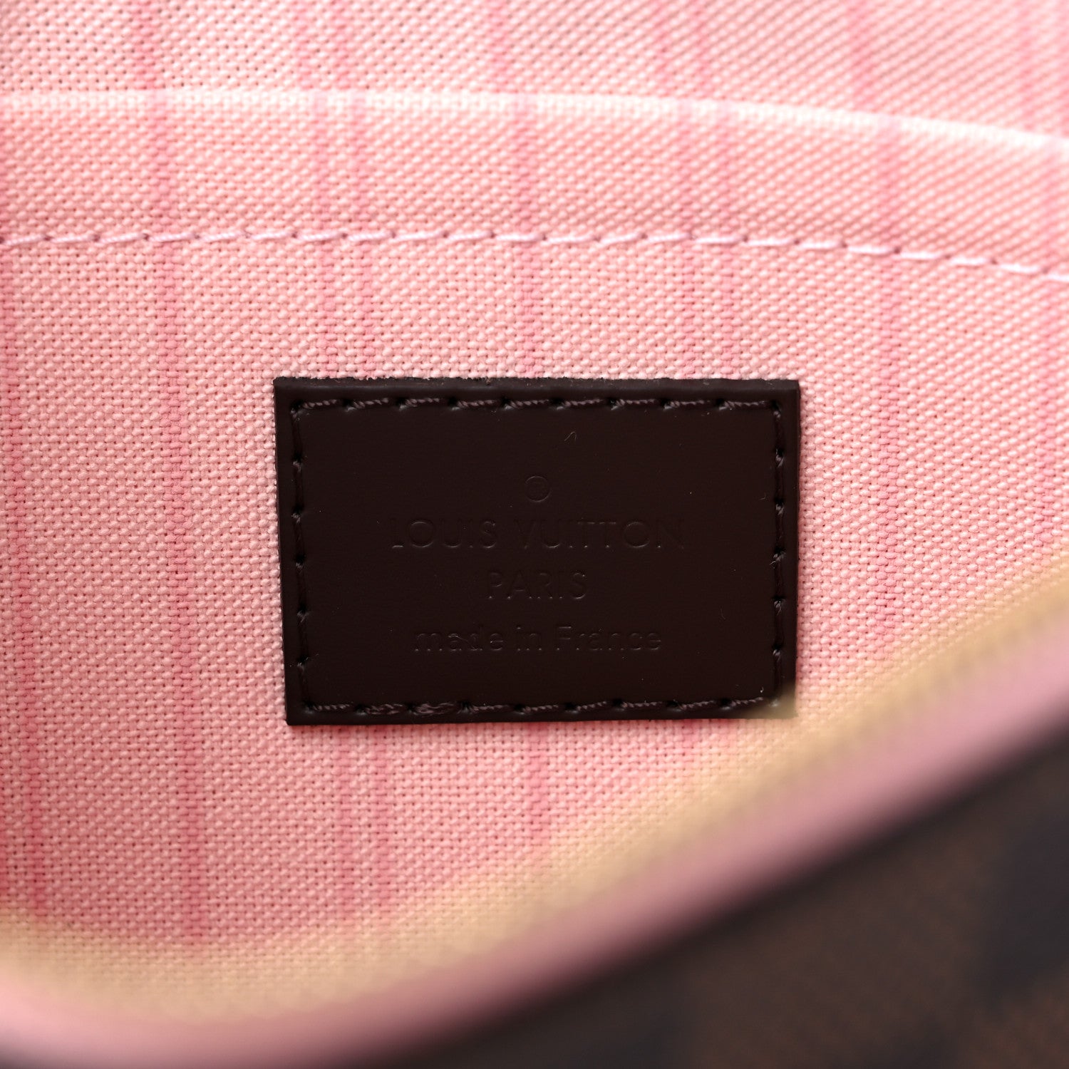 Louis Vuitton Damier Ebene Neverfull MM GM Pochette Rose Ballerine 6 of 7