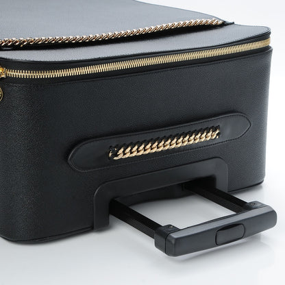 Stella McCartney Grainy Vegetarian Leather 4 Wheel Falabella Travel Suitcase Black 13 of 13