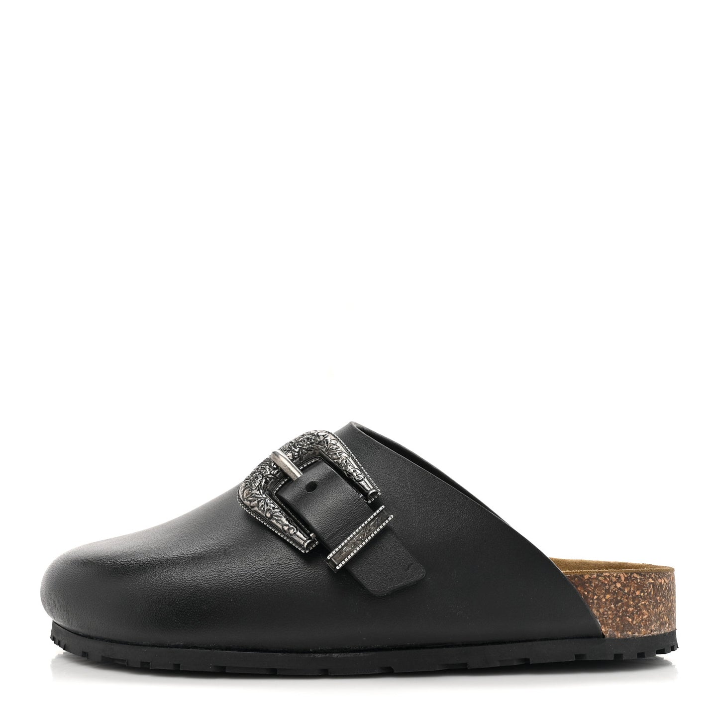 Calfskin Buckle Jimmy Clog 36.5 Black