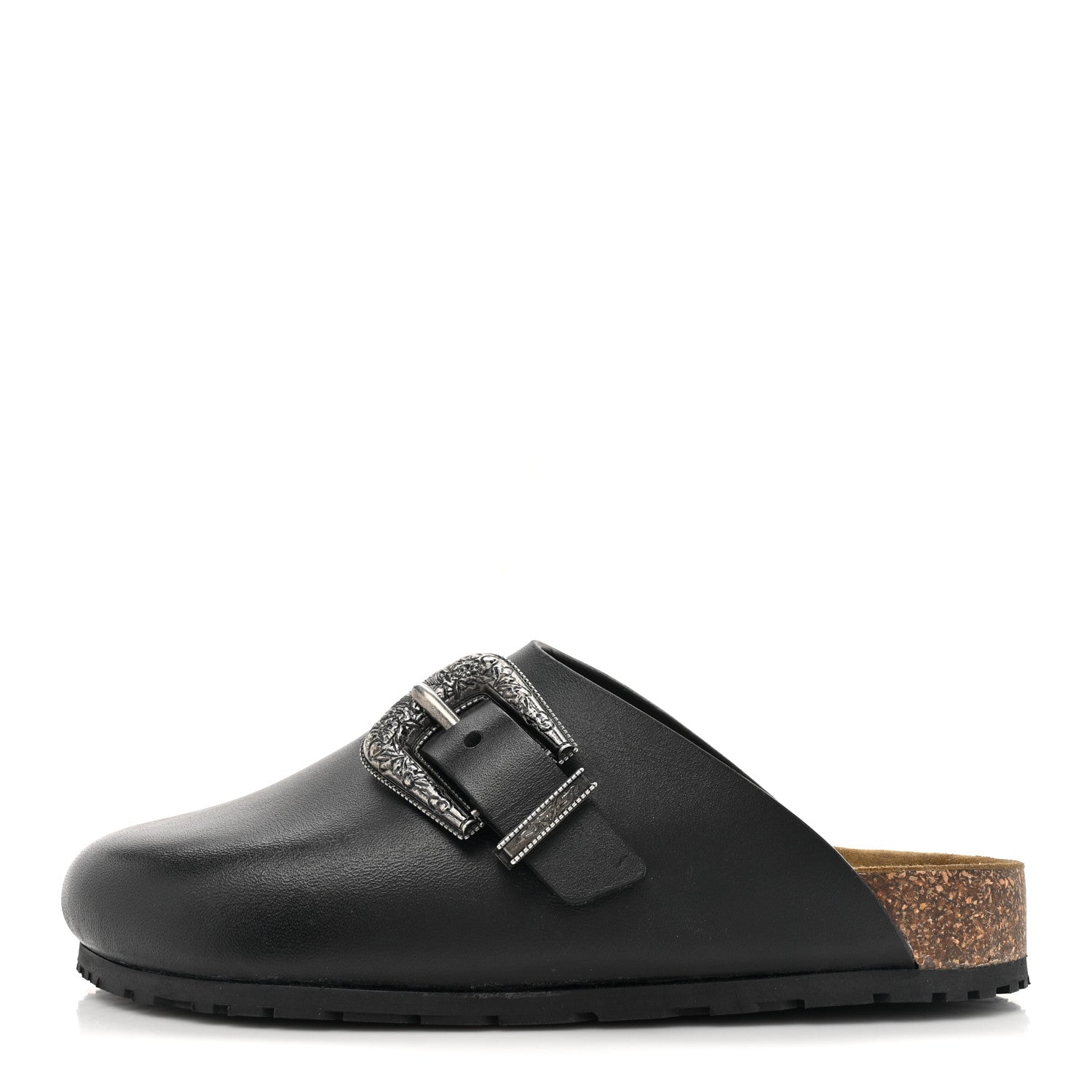 Saint Laurent Calfskin Buckle Jimmy Clog 36.5 Black 1 of 10