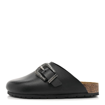Saint Laurent Calfskin Buckle Jimmy Clog 36.5 Black 1 of 10