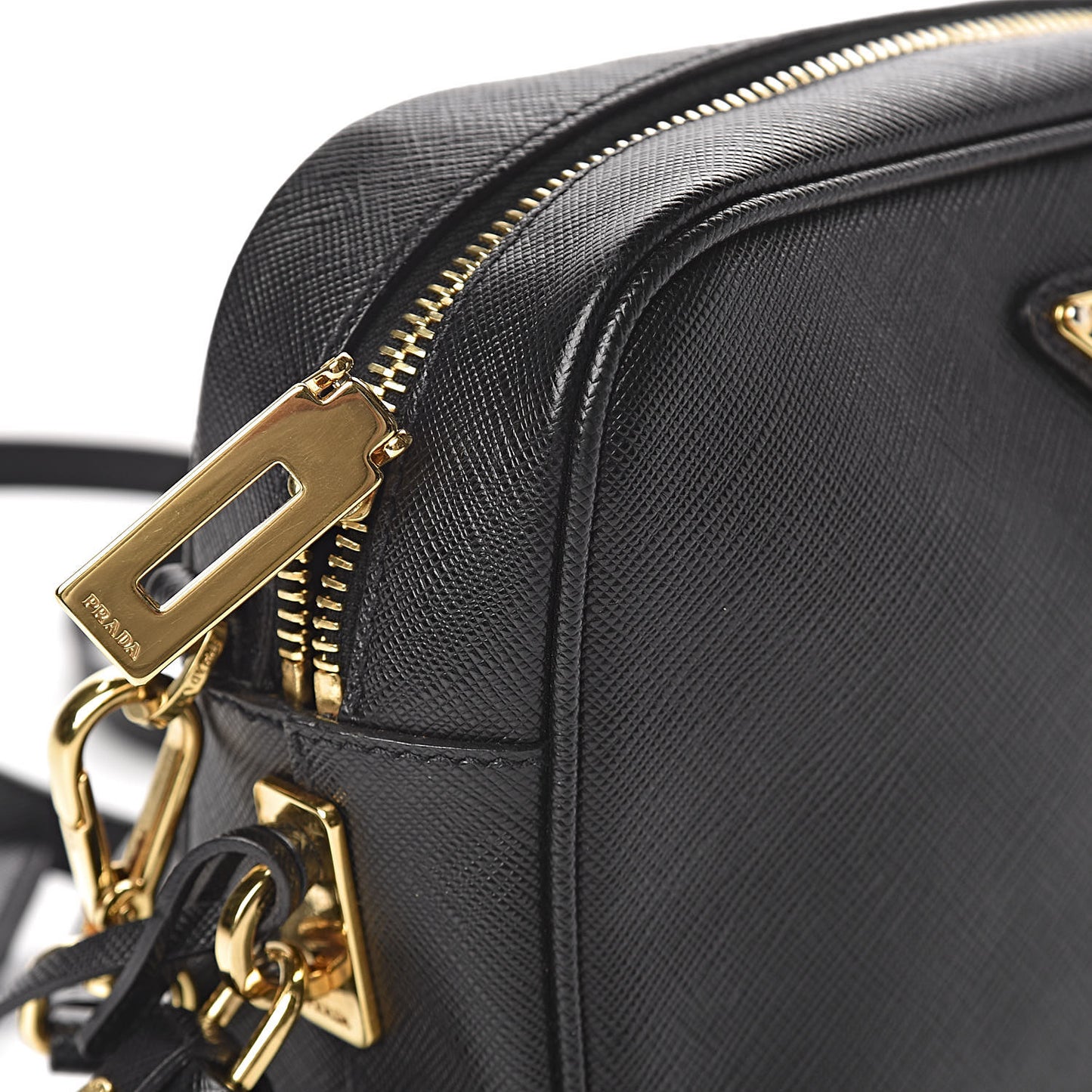 Saffiano Small Camera Crossbody Bag Black