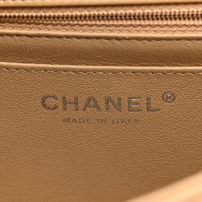 Chanel Lambskin Quilted Mini Rectangular Flap Dark Beige 6 of 13