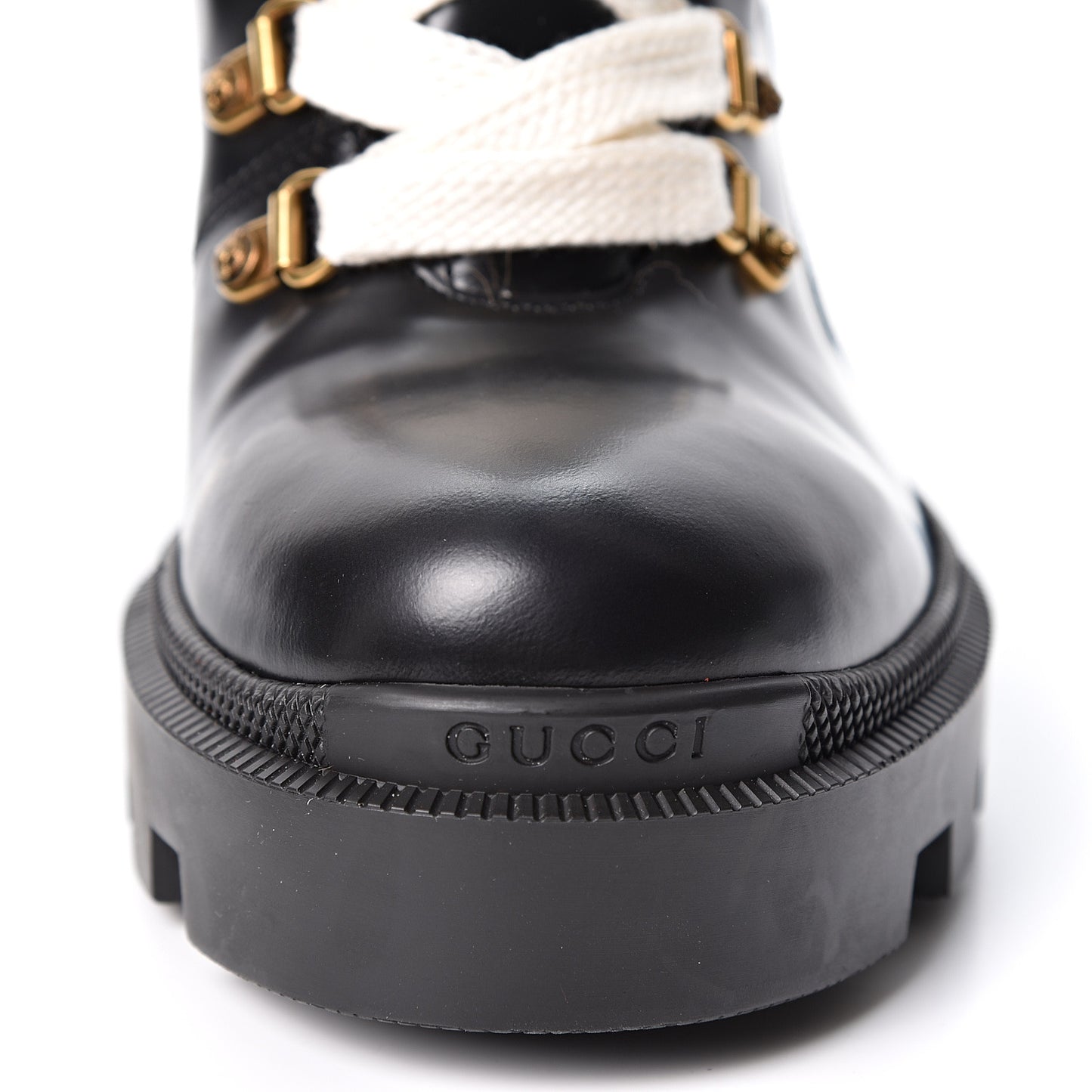 Magnum Calfskin Fur Pearl Lace Up Combat Ankle Boots 38.5 Black Naturale