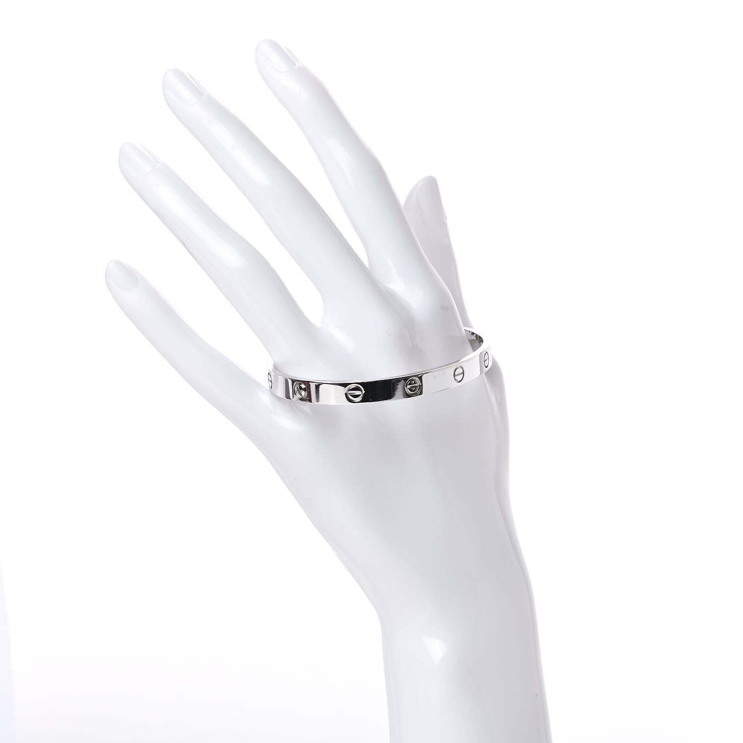 Cartier 18K White Gold LOVE Bracelet 18 2 of 5