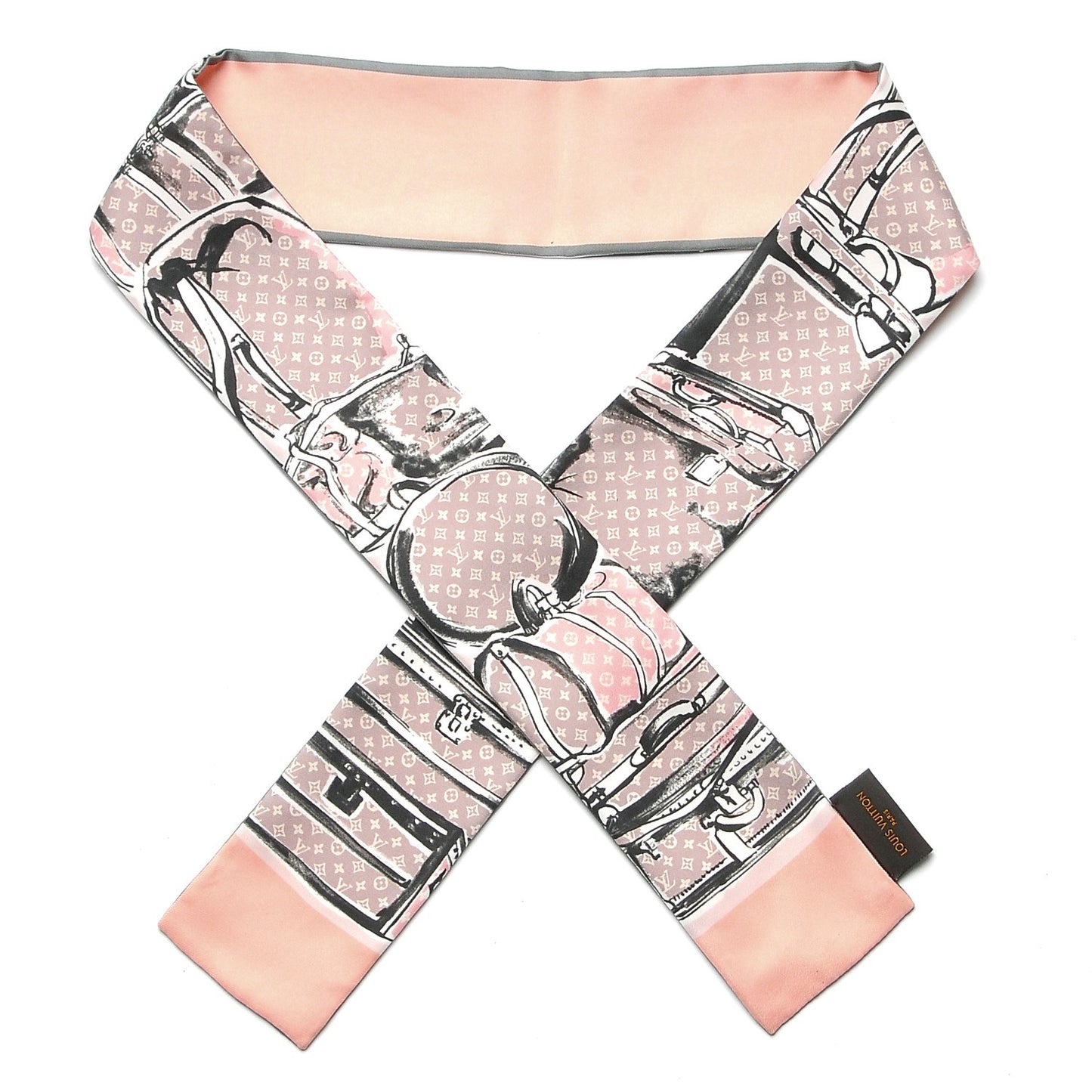 Silk Monogram Trunks Bandeau Rose Poudre