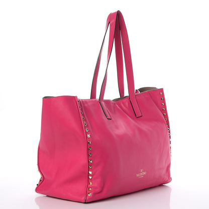 Valentino Garavani Nappa Medium Rockstud Soft Tote Pop Fuxia 3 of 23