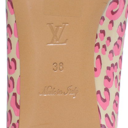 Louis Vuitton Patent Leopard Ballet Flats 38 Blanc Corail 8 of 8