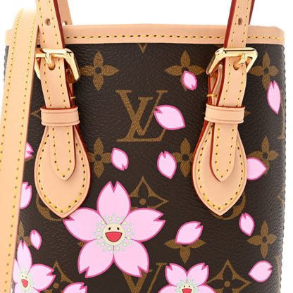 Louis Vuitton LV X TM Monogram Cherry Blossom Nano Bucket Sakura Brown 7 of 9