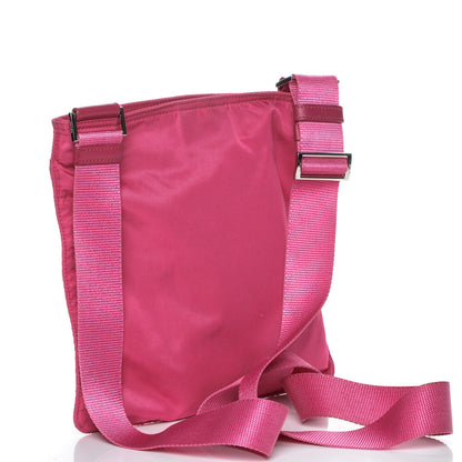 Prada Nylon Vela Flat Messenger Bag Fuxia 3 of 9