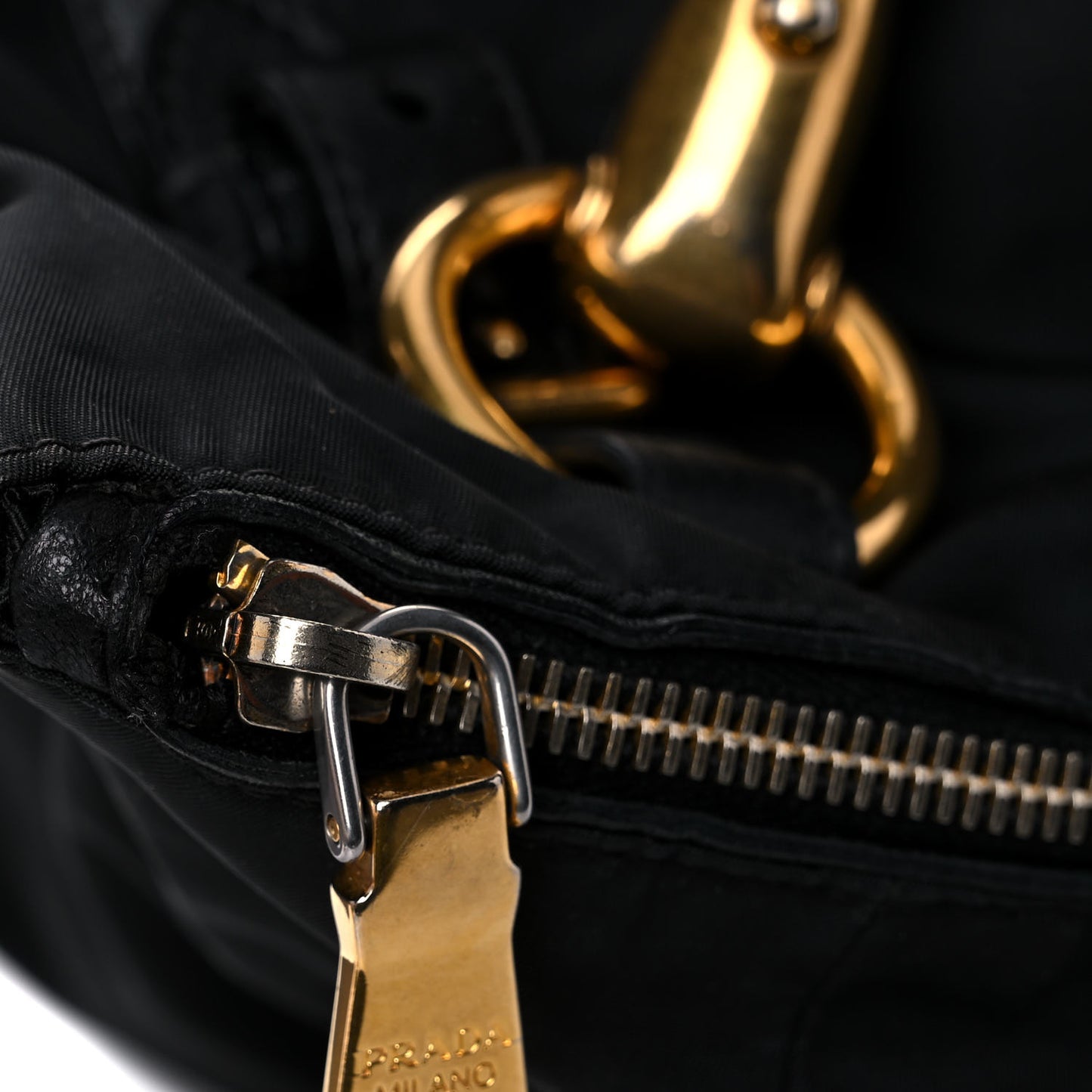 Tessuto Nylon Saffiano Tote Black