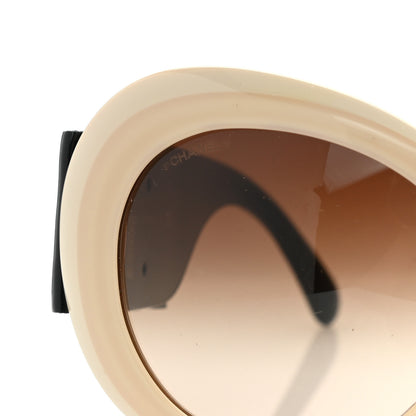 Chanel Acetate Patent CC Bow Sunglasses 5282-Q Beige Black 5 of 8