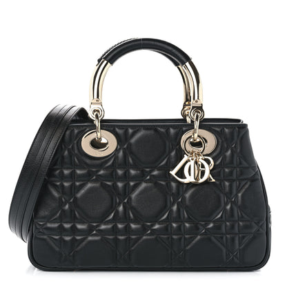 Christian Dior Calfskin Cannage Medium The Lady 95.22 Black 1 of 10