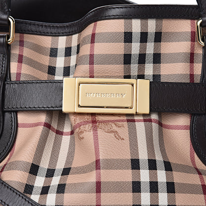 Burberry Haymarket Check Medium Golderton Tote Chocolate 11 of 11