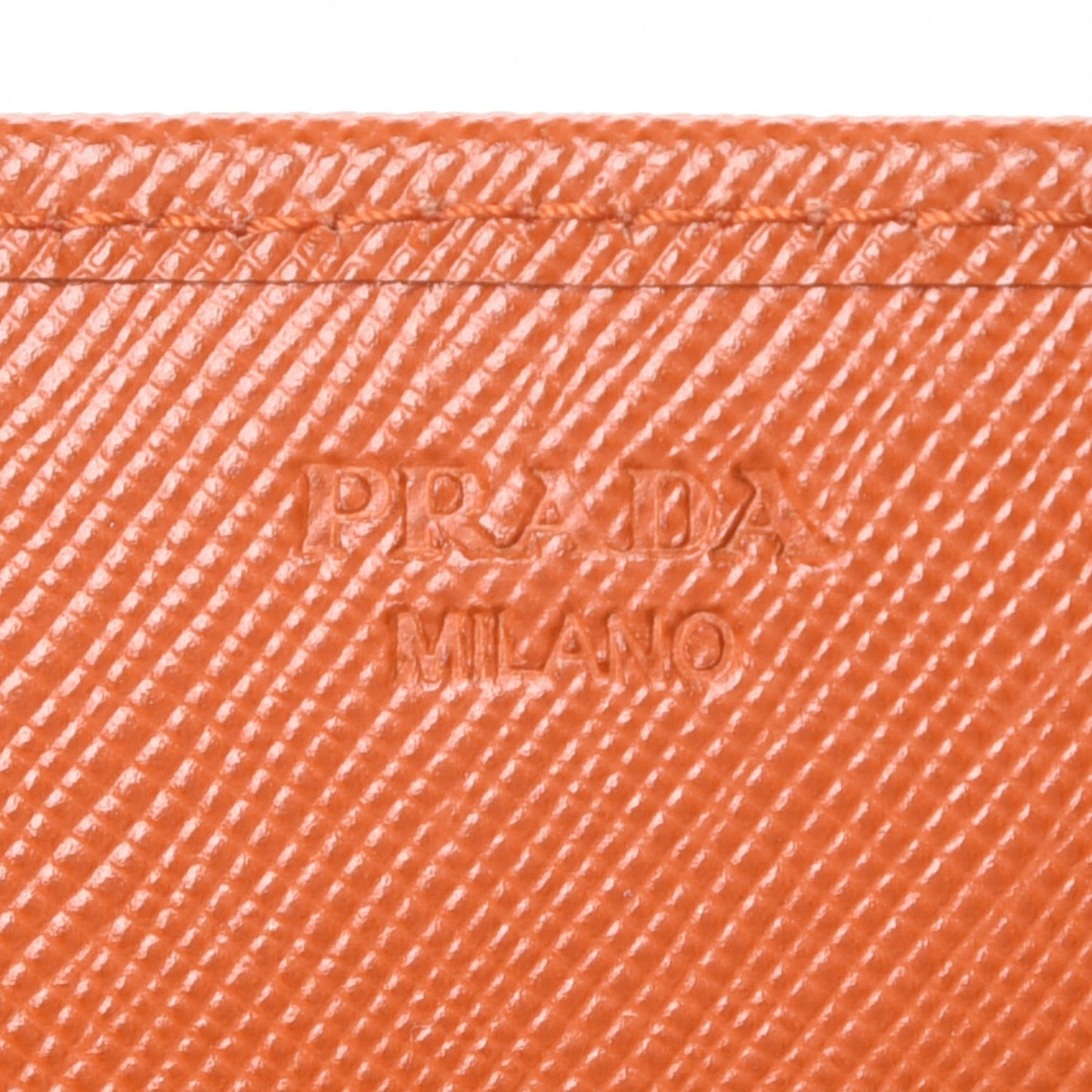 Saffiano Metal Chain Wallet Papaya