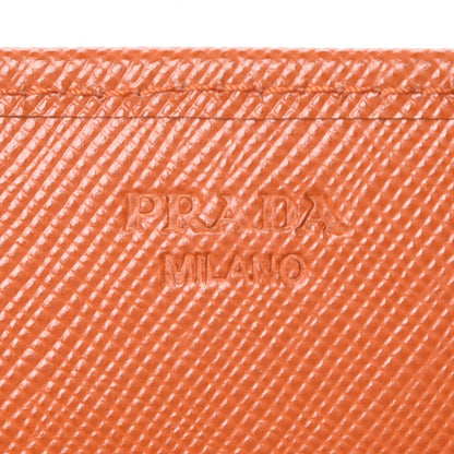 Prada Saffiano Metal Chain Wallet Papaya 8 of 8