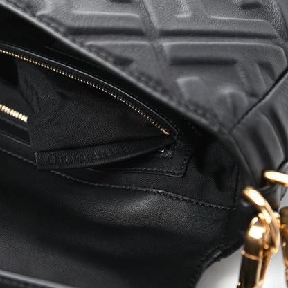 Fendi Nappa FF 1974 Embossed Baguette Black 9 of 10