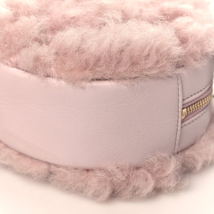 Chanel Shearling Sheepskin Chanel 19 Round Clutch With Chain Light Pink 8 of 8