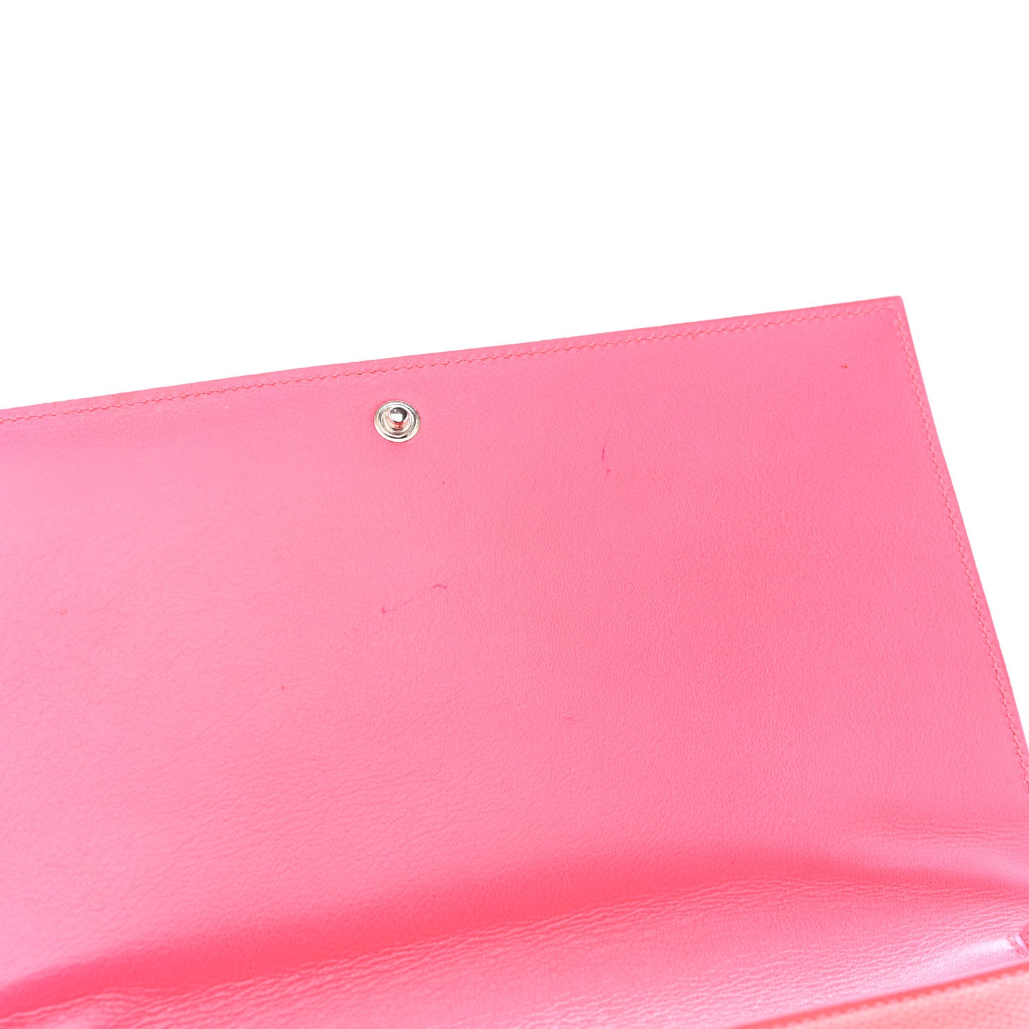 Saint Laurent Grain de Poudre Classic Letters Chain Wallet Fuchsia 11 of 14