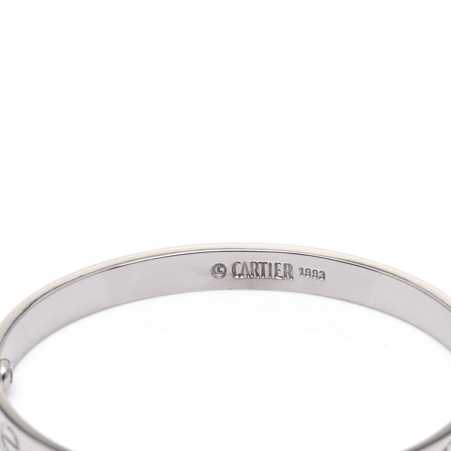 18K White Gold LOVE Bracelet 17