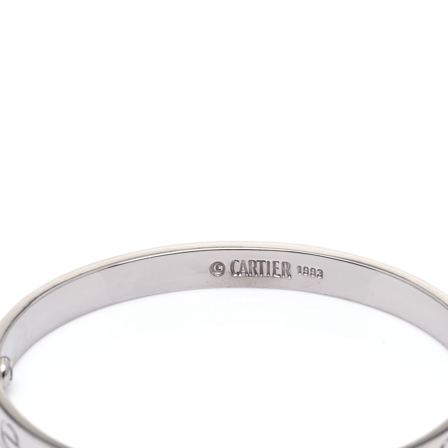 Cartier 18K White Gold LOVE Bracelet 17 5 of 8