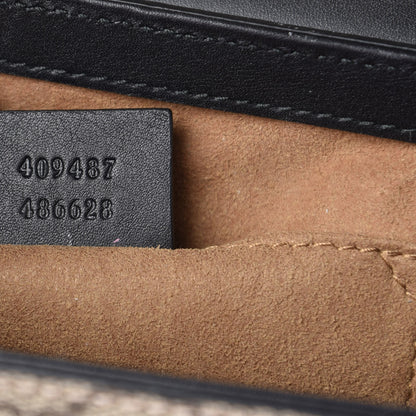 Gucci GG Supreme Monogram Calfskin Small Padlock Shoulder Bag Beige Black Cuir 8 of 11