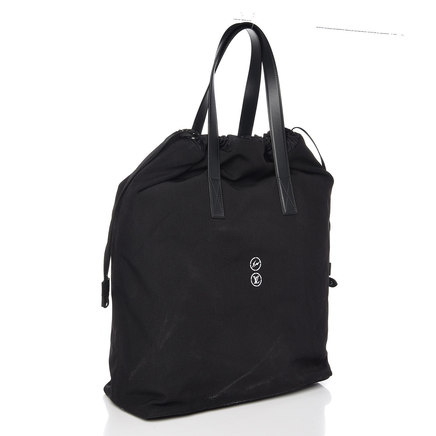 Louis Vuitton Canvas Fragment Cabas Light Tote Bag Black 266721