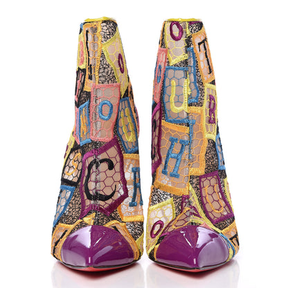 Christian Louboutin Patent Lace Gipsybootie 100 Ankle Boots 39.5 Multicolor 2 of 12