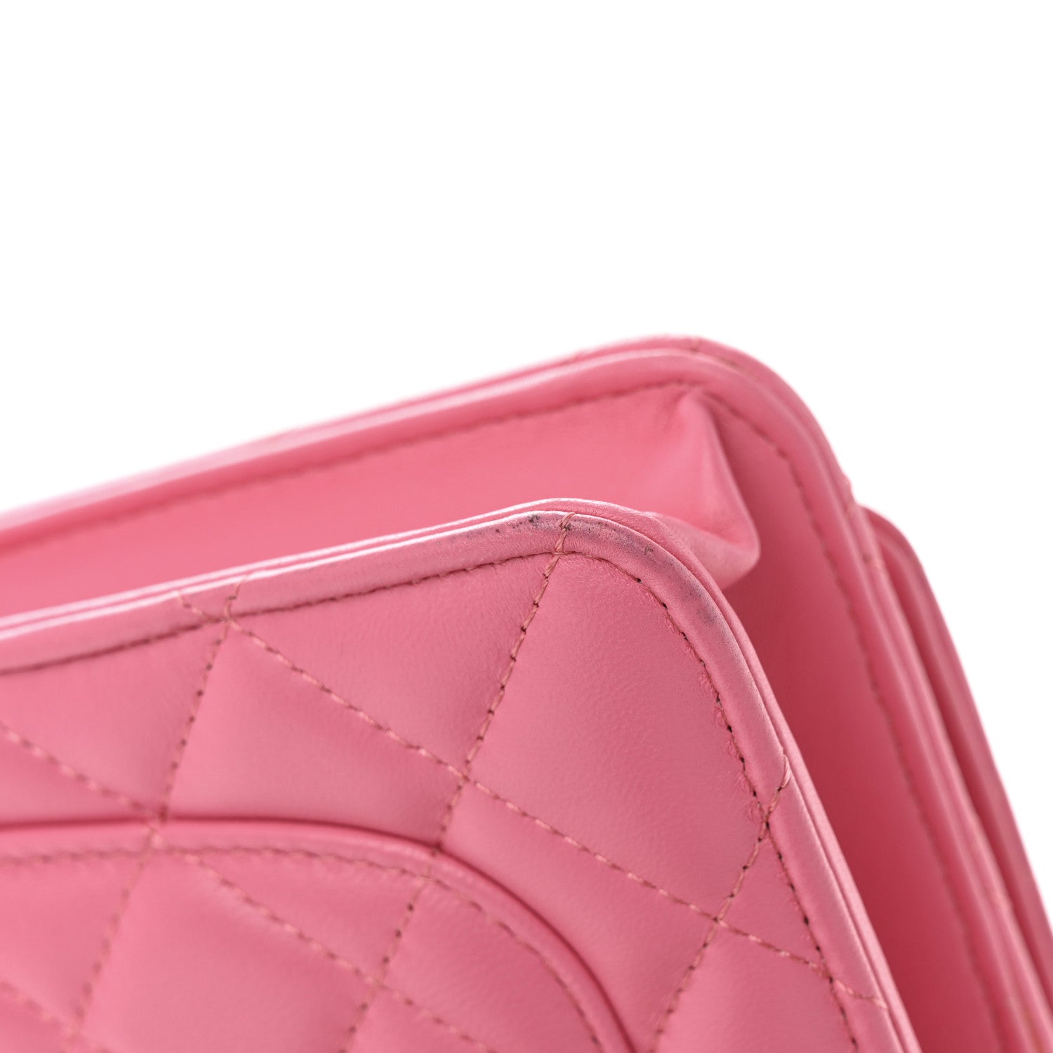Chanel Lambskin Quilted Wallet On Chain WOC Pink 14 of 17