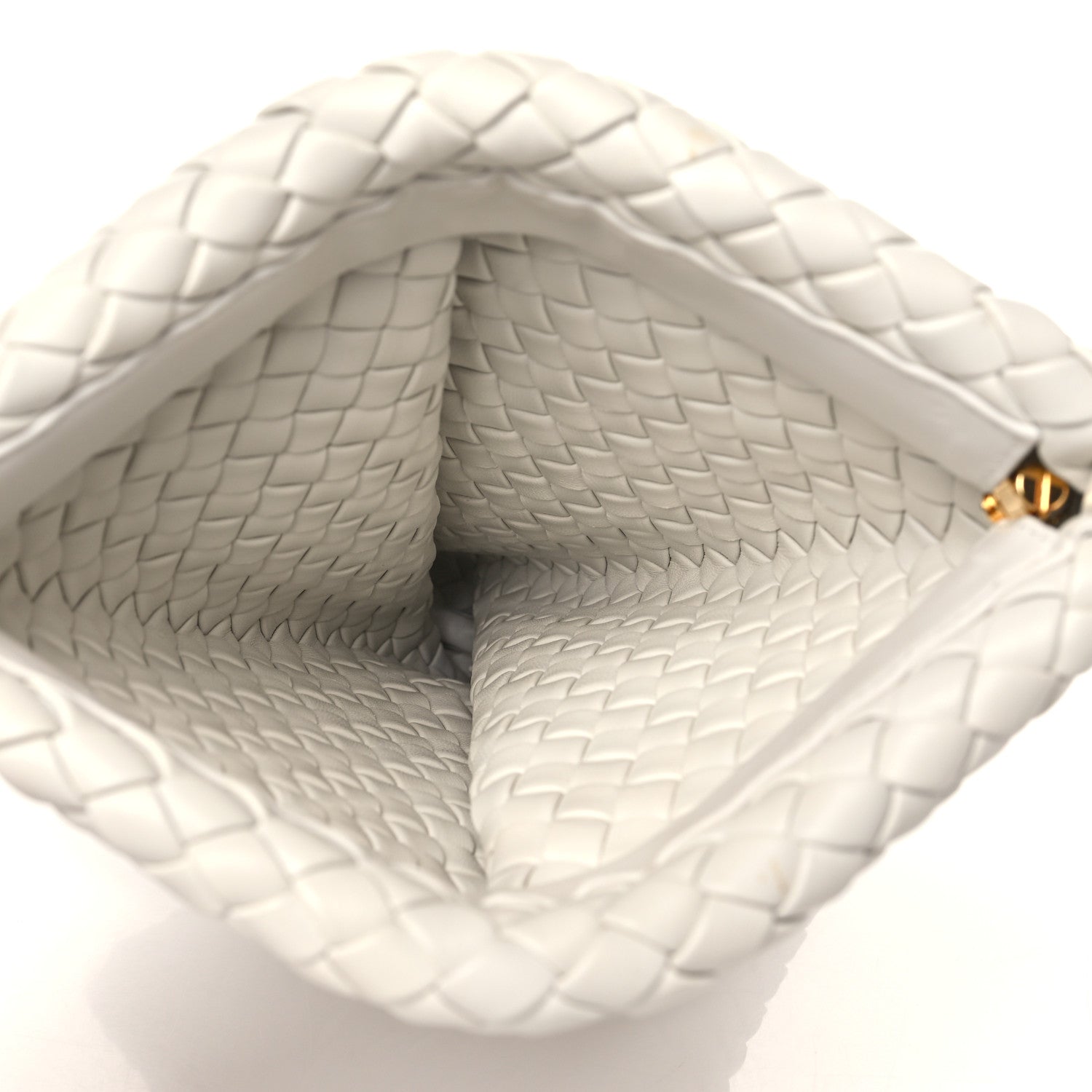 Bottega Veneta Nappa Intrecciato Crisscross Clutch Chalk 5 of 6