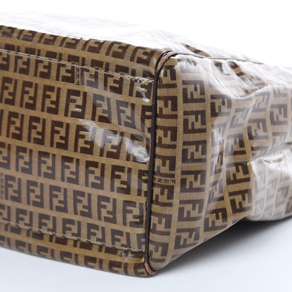 Fendi Vinyl Zucchino Large Tote Tobacco 9 of 16