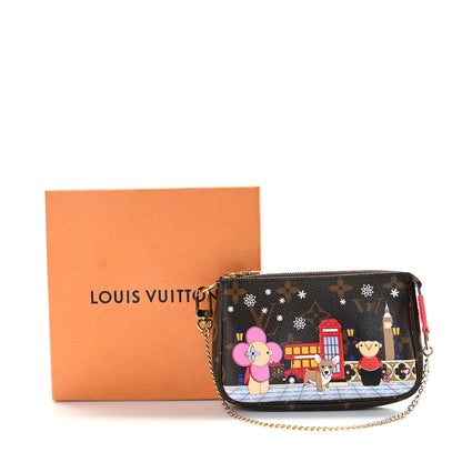Louis Vuitton Monogram 2021 Christmas Animation London Mini Pochette Accessories Red 11 of 11
