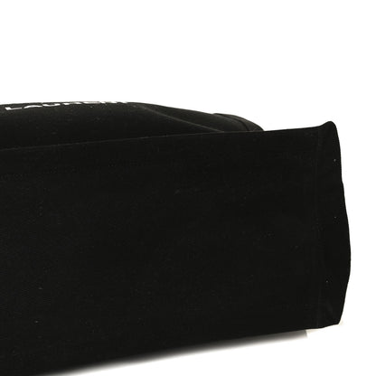 Saint Laurent Linen Calfskin Rive Gauche Tote Black 16 of 18