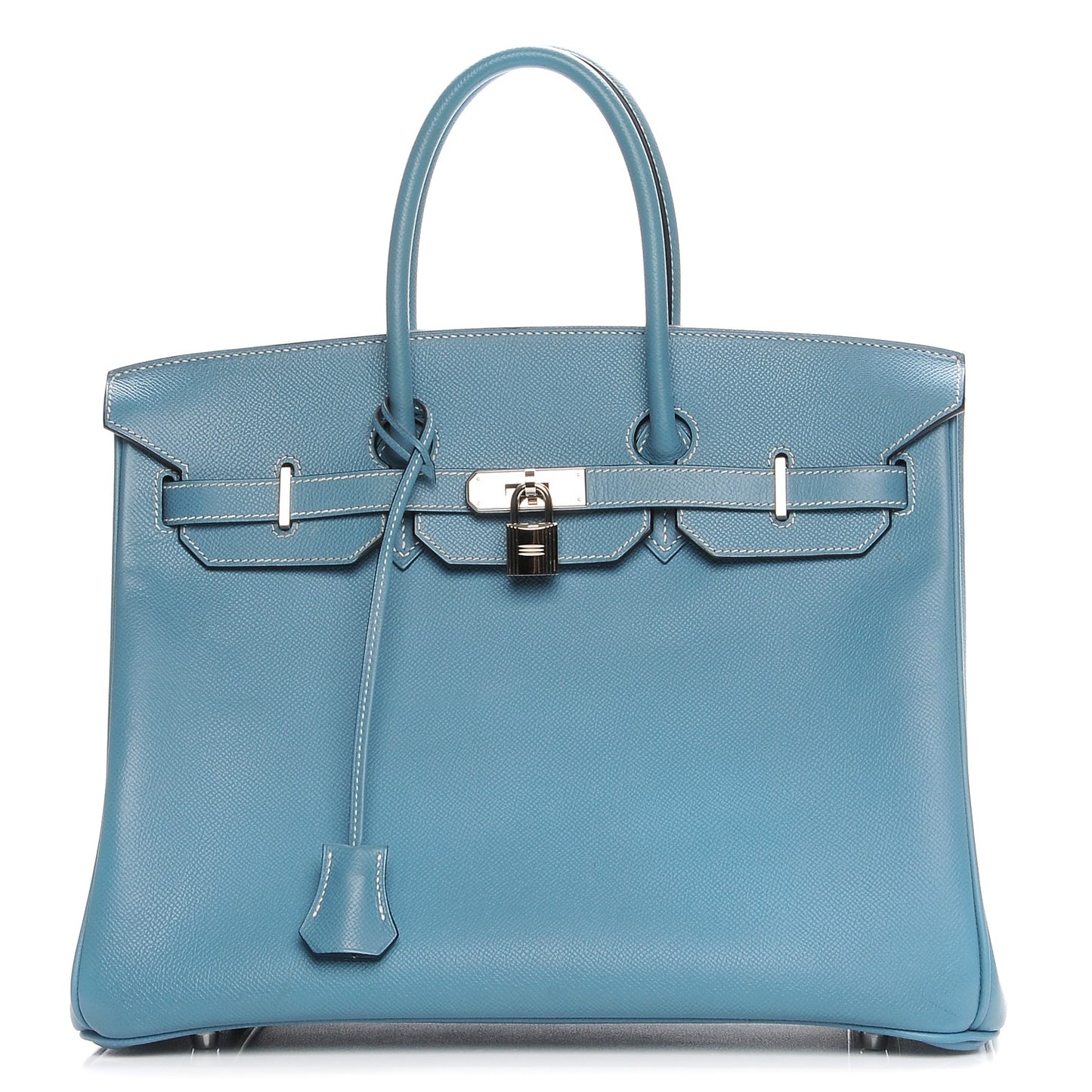 Epsom Birkin 35 Blue Jean