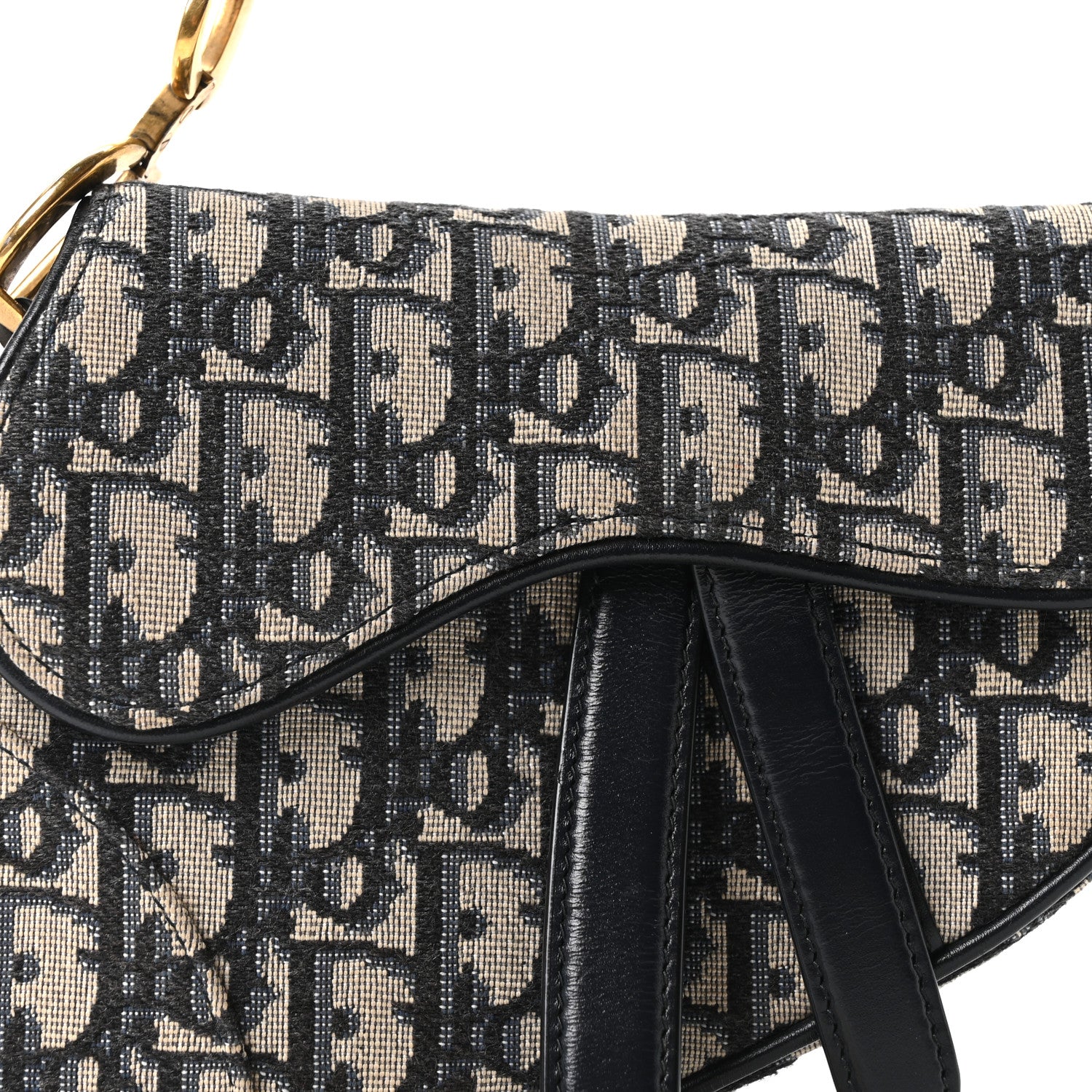 Christian Dior Oblique Mini Saddle Bag Blue 14 of 19