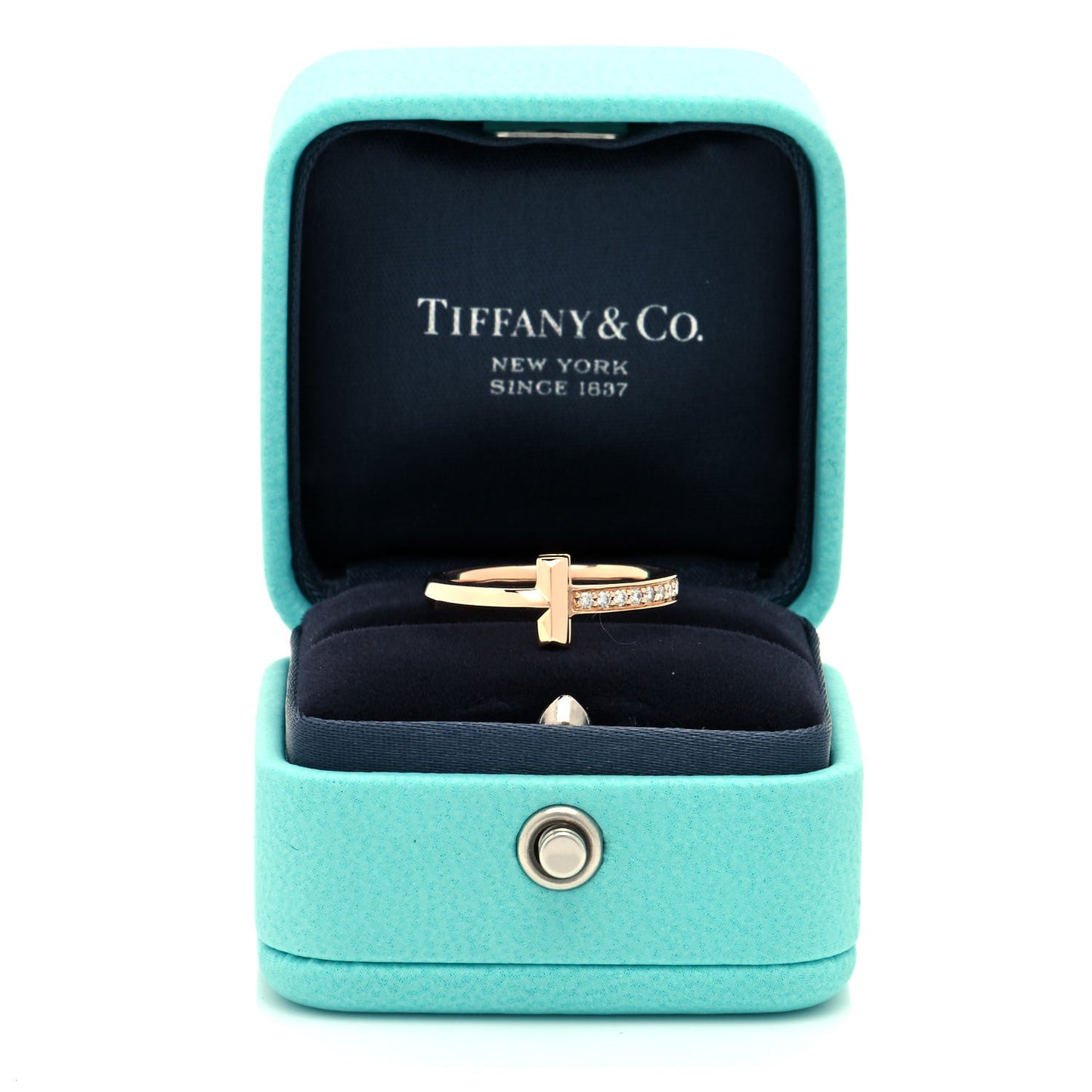 18K Rose Gold Diamond T T1 Ring 51 5.75