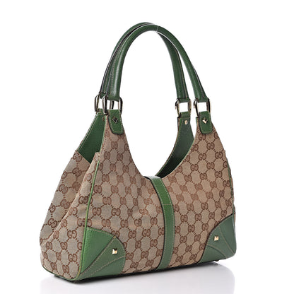 Gucci Monogram Calfskin Large Bardot Tote Green 3 of 12