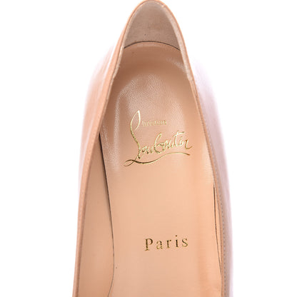 Christian Louboutin Kid Patent Geo 45 Pumps 37 Nude 6 of 8