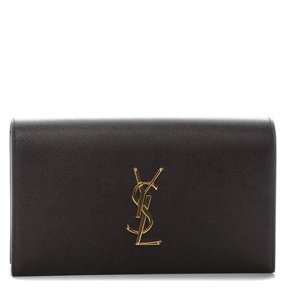 Saint Laurent Grain De Poudre Classic Kate Monogram Clutch Amaranto 1 of 6