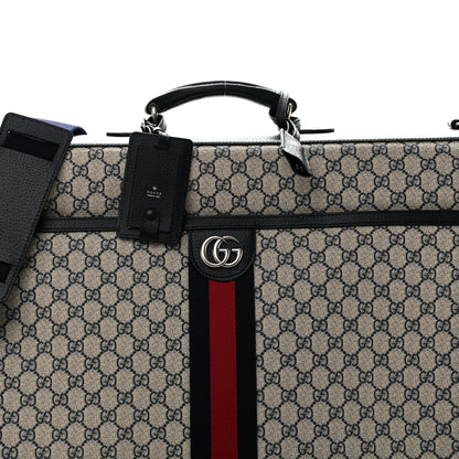 Gucci GG Supreme Monogram Web Savoy Garment Bag Beige Blue 7 of 12